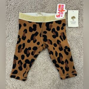 Tucker & Tate Infant Leopard legging with gold band